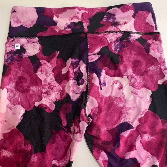 Fabletic Artsy Floral Cropped Workout Gym Athletic Athleisure Pants Size M - Picture 3 of 14
